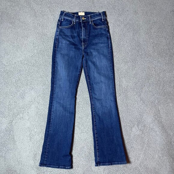 Mother The Hustler Ankle Howdy High-Rise Clean Hem Flared Denim Stretch Size 24 - Picture 1 of 9